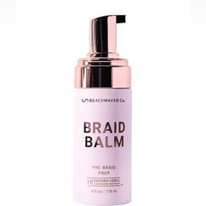 The Beachwaver Co. Braid Balm Pre-Braid Prep  4 ounce bottle, partially used.